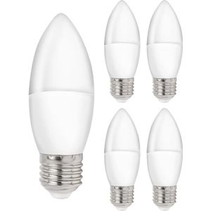 Spectrum - LED Kaarslamp E27 - Warm Wit - 1W - 230V - 90 Lumen - Ø37mm - 5 stuks