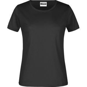 James And Nicholson Dames/dames Basic T-Shirt (Zwart)