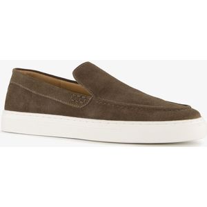Van Beers suede heren instappers - Bruin - Uitneembare zool - Maat 45