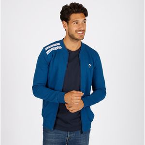 Q1905 - Vest Tirns - Diepblauw - Retro Sportvest - Met Ritssluiting