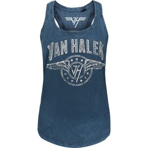 Van Halen Wings Logo Dames Top - marineblauw - S
