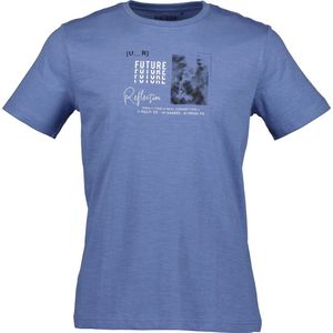 Blue Seven heren shirt - t-shirt heren - blauw met print - 302751 - maat XL