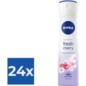 Nivea Anti-transpirant Fresh Cherry 150 ml - Voordeelverpakking 24 stuks