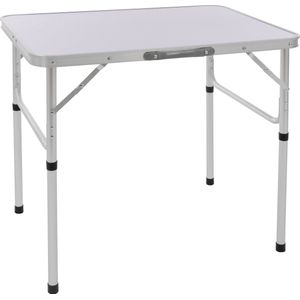 ML-Design - Campingtafel - Zilver/Wit - Aluminium - Opvouwbaar