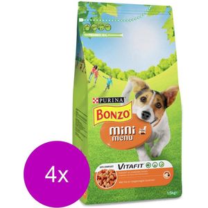 Bonzo Vitafit Mini Menu 1.5 kg - Hondenvoer - 4 x Kip&Groente
