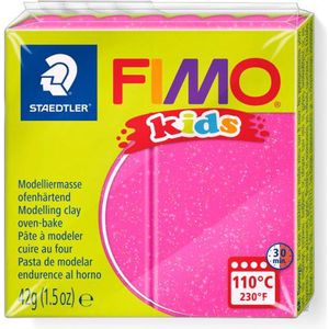 FIMO kids boetseerklei 42 g glitter rose