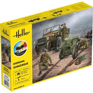 1:35 Heller 35326 Laffly Truck - Military Diorama Dunkerque - Starter Kit Plastic Modelbouwpakket