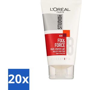 L'Oréal Paris - Studio Line Essentials - Fix & Force - Gel - Super Strong - 150 ml - Bulkverpakking - 20 stuks