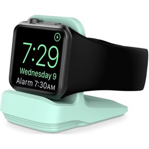 By Qubix Siliconen Apple Watch houder - Mint groen - Geschikt voor alle series Apple Watch standaard - docking station