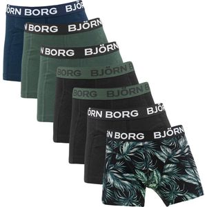 Björn Borg jongens cotton stretch 7P boxers basic leaf multi
