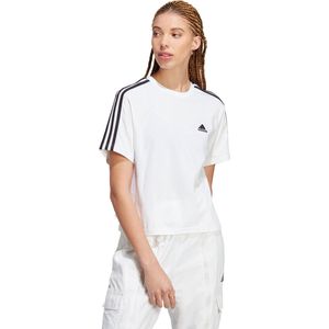 adidas Sportswear Essentials 3-Stripes Single Jersey Croptop - Dames - Wit- L