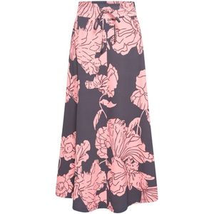 Travel Rok Big Flower Print 202123 Dark Grey Rose