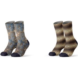 Sock My Feet geschenkdoos sokken heren 43 46 - cadeau voor man - duurzaam - naadloos - Paisley Viper