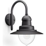 Philips Raindrop buitenwandlamp - 1-lichts - zwart