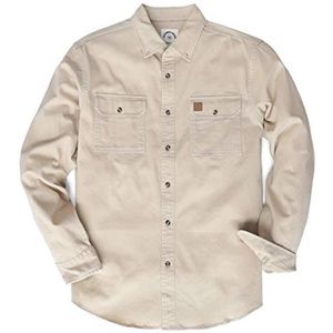 Heren Langemouwen Werkshirts Casual Katoenen Overhemden met Knopen