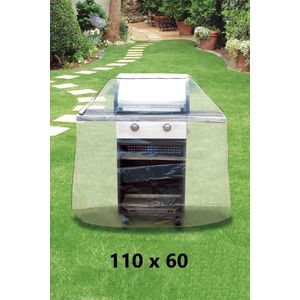 Beschermhoes voor Gasbarbecue - BBQ Hoes Waterdicht - 110x60xH130 - Transparant
