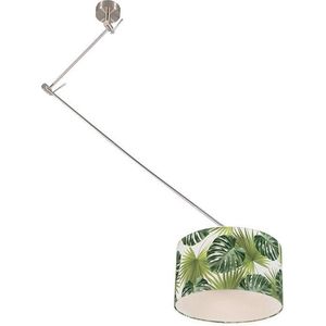 QAZQA blitz - Moderne Verstelbare hanglamp voor boven de eettafel | in eetkamer - 1 lichts - L 1000 mm - Groen - Woonkamer | Slaapkamer | Keuken