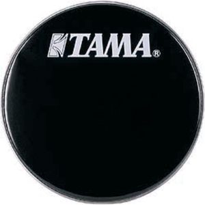 Tama basDrum Frontvel BK24BMWS, 24"", zwart, Logo - Bass drumvel