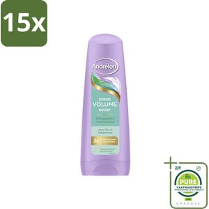 15 x Andrélon – Conditioner – Volume Boost – 200 ml - Grootverpakking - Volume Boost Haar - Kokos Conditioner - Futloos Haar - Luchtig Haar - Volume Haar