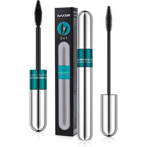 NAXSIR 2-in-1 Wimper Extensie Mascara - Extreme 4D Volume & Lengte - Waterdicht,Klontervrij & Langdurige Hold