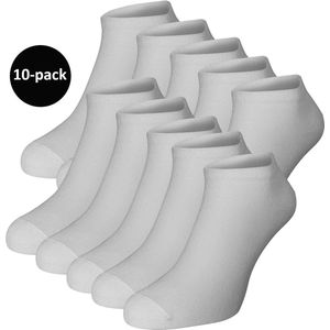WeirdoSox enkelsokken Dames - 10-pack - Sneakersokken - Wit - Maat 39-42