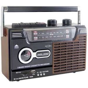 INOVALLEY - RK10N - Radiocassetterecorder - AM/FM/SW1/SW2 - 1 x 8 Watt Luidspreker