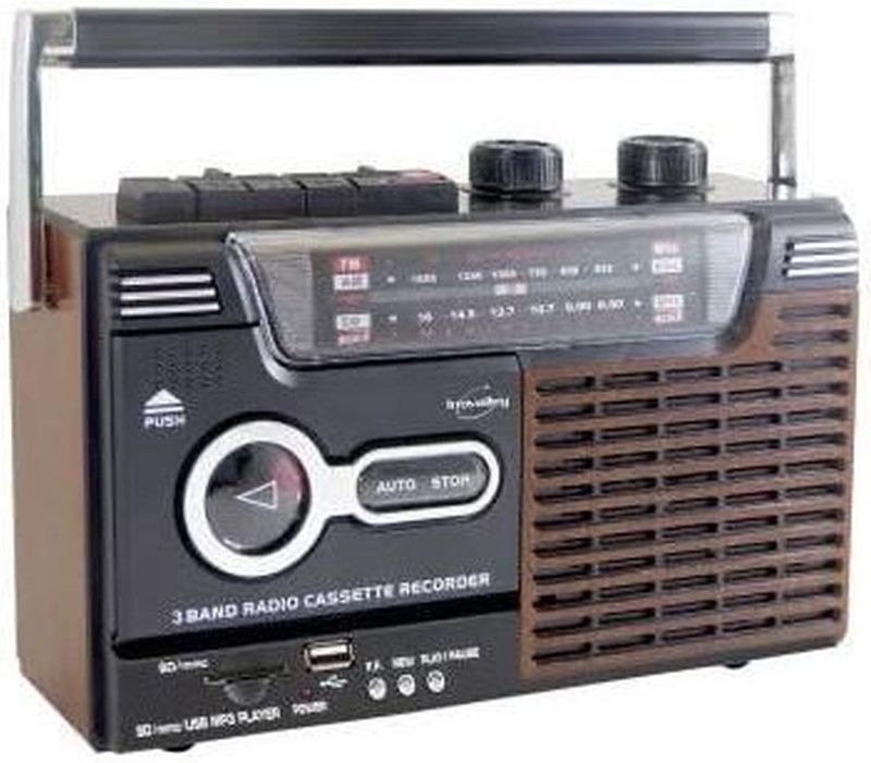 INOVALLEY - RK10N - Radiocassetterecorder - AM/FM/SW1/SW2 - 1 x 8 Watt Luidspreker