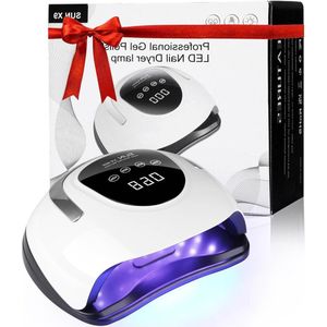 UV-lamp voor gelnagels 220W - timer nageldroger 10/30/60/99S - professionele LED UV-lamp - handvat en automatische sensor - thuis en salon manicure - beginners DIY