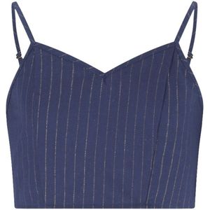 Like Flo winter crop top meisjes teens - vany blauw - Emille - gestreept