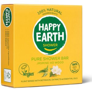 Happy Earth - Shower Bar - Jasmijn Ho Wood - 90 gram - 100% Natuurlijke Ingrediënten