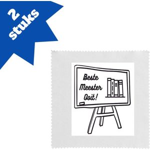 Akyol - beste meester ooit brillendoekjes - Meester - meester - leraar - 17,8 bij 17,8 cm - 2 stuks