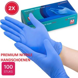 200x Premium Nitril Wegwerp Handschoenen Maat XL Blauw - Extra Sterk - Poedervrij - Latex Free - X Large - Biozek