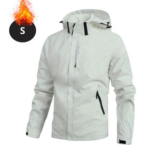 Nivard Windjas Voor Heren - Parka - Lente & Herfst - Jas - Volwassen - Windjack - Windbreaker - Outdoor - Wit - Maat S