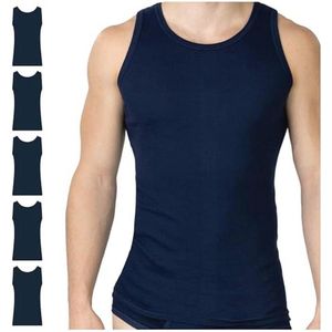 5-pack heren onderhemd zonder mouwen van 100% katoen