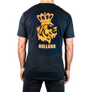 Holland en Oranje T-shirt Unisex maat Small - Voetbal - Formule 1 - Leeuw - Leuwinnen - Zwart