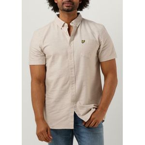 Lyle & Scott Cotton Slub Short Sleeve Shirt Heren - Vrijetijds blouse - Gebroken wit - Maat XL