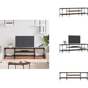 vidaXL Tv Meubel - Tv Meubels - Tv Wandmeubel - Tv Tafel - Tv-meubel 161x35x45 cm bewerkt hout en ijzer bruin eikenkleur