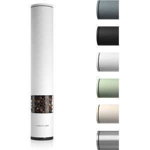 LARS NYSØM - 'Lagom' Peper en zoutmolen XL - 1 stuk (28,8cm) - Verstelbae maalgraad - Roestvrijstaal White