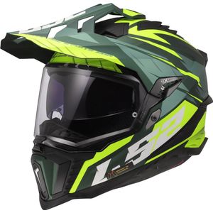 LS2 - MX701 Explorer Spire - Integraalhelm - Groen/Geel - KPA Materiaal