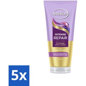 Andrélon – Haarmasker WOW – Intense Repair – 180 ml - Bulkverpakking - 5 stuks