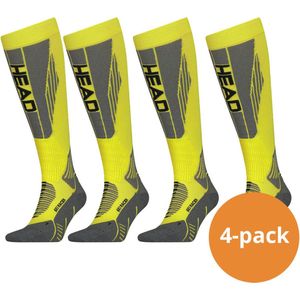 HEAD Skisokken Unisex Racer Kneehigh 4-pack Neon Yellow