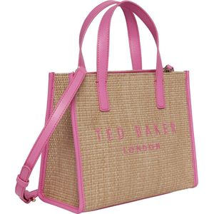 Ted Baker - Paolina Faux Raffia Small Icon Bag Bright Pink