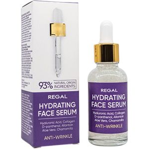 Regal Hydrating Face Serum – Anti-rimpel & Hydraterend Gezichtsserum – Hyaluron & Collageen – 93% natuurlijke ingrediënten – 30ml