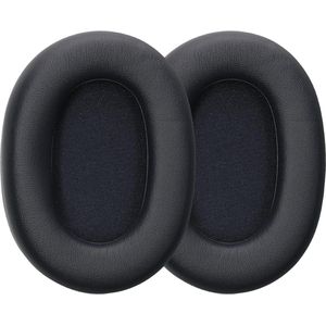 Oorkussens compatibel met Jabra Elite 85h - Donkerblauwe kunstleren oorkussens met schuim - Set van 2 .