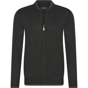 Cappuccino Italia - Heren Vest Full Zip Cardigan - Zwart - Maat S