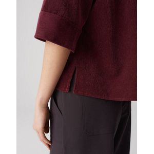 Opus - Blouse - Bordeaux - Korte Mouw