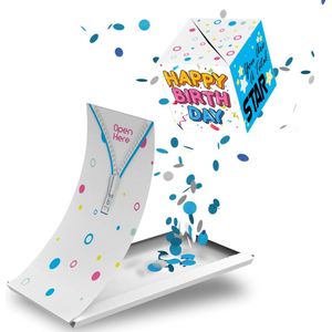 Boemby - Exploderende Confettikubus Wenskaart - Explosion Box - Verjaardagskaart - kaart met Confetti - Happy Birthday - Confetti kaart - Unieke wenskaarten - #4