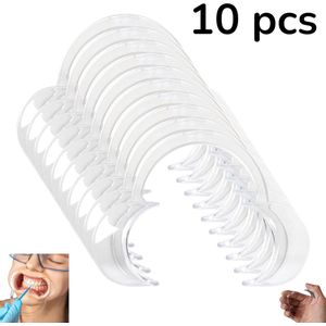 10 stuks - Tandheelkundige accessoires C-vormige mondopener - Orthodontisch transparant - Voor tanden bleken, feest, mondbeschermers - tandheelkundige C-vorm - tandheelkundige accessoires - Tandenbleek lepel - Mondspreider