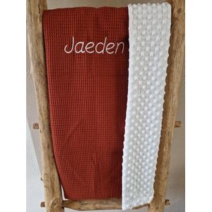 Wiegdeken - Wagendeken / Roest Bruin - Minky / Baby Creaties