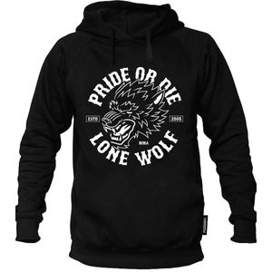 PRiDEorDiE Hoodie Sweater Lone Wolf Zwart maat L